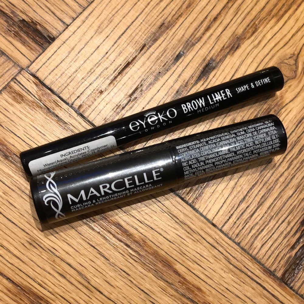 Brow liner and Marcelle mascara bundle
